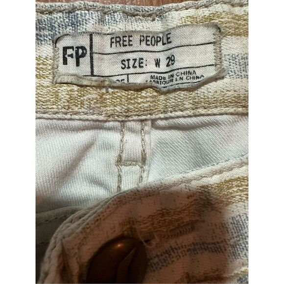 Free People Ankle Pant Jean Ikat Print Cropped Skinny Women’s Sz 29 - Picture 3 of 12